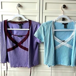 Forever 21 lace camisole tops/cardigan